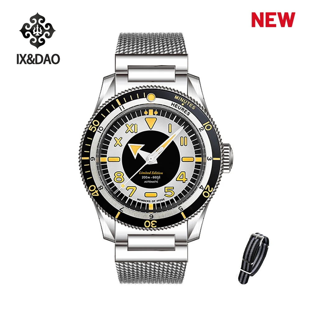 2025 New IPOSE IX&DAO Men's GMT Automatic Mechanical Watch PT5000 Stainless Steel Sapphire Classic Vintage Diver 5303 Watches C3
