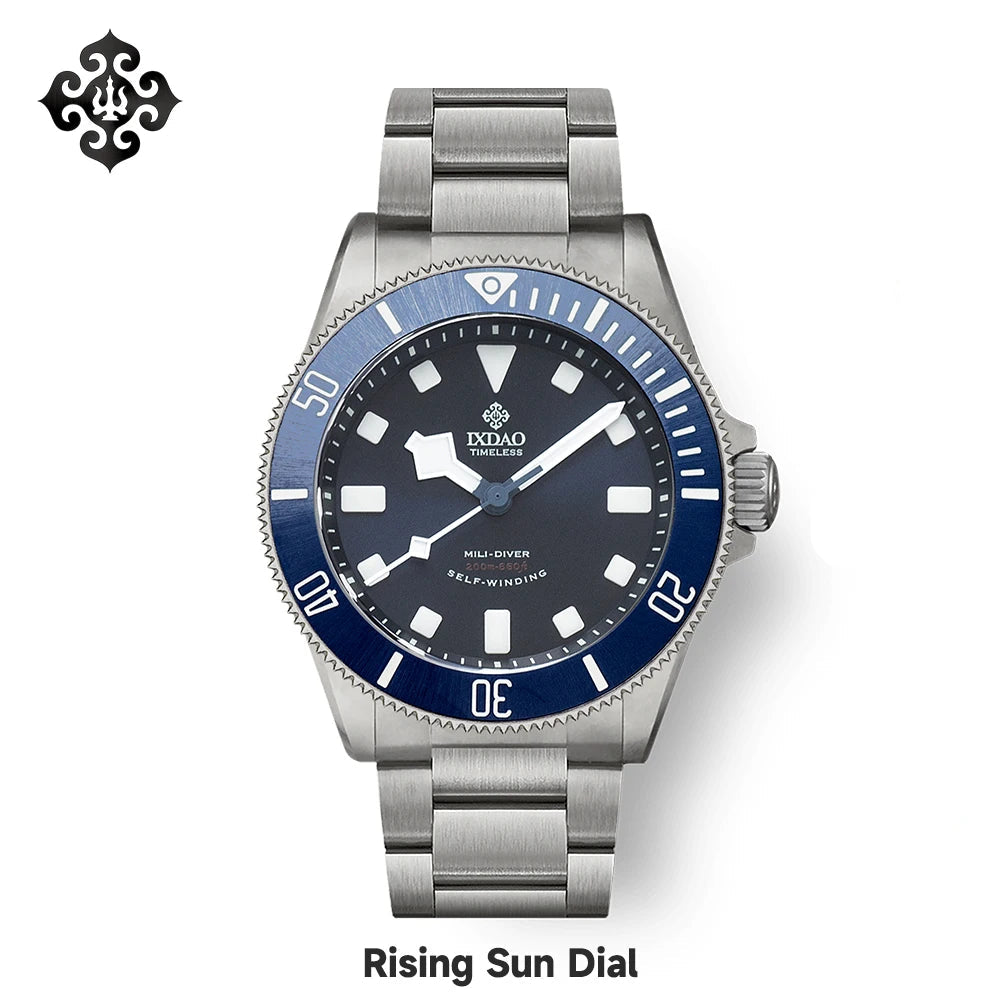 IX&DAO JD-X02T 39mm Men's Automatic Mechanical Watches Diving Vintage Titanium Watch Top Sapphire 200m Waterproof Clock BGW-9 IXDAO X02T