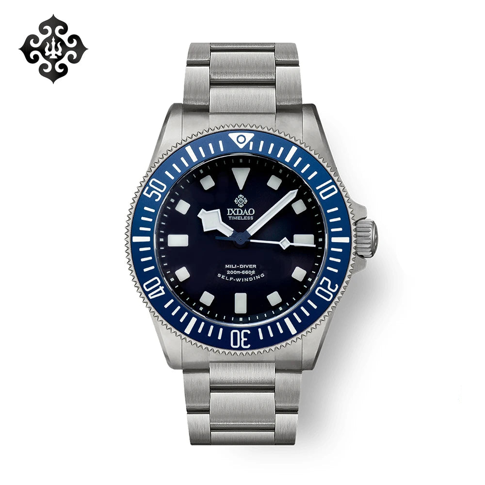 IX&DAO JD-X02T 39mm Men's Automatic Mechanical Watches Diving Vintage Titanium Watch Top Sapphire 200m Waterproof Clock BGW-9 IXDAO X02T