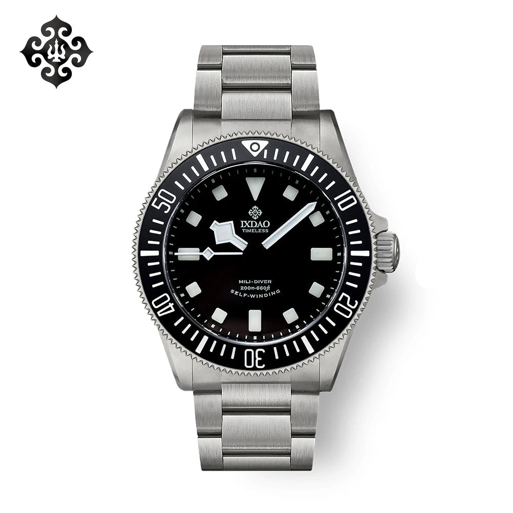 IX&DAO JD-X02T 39mm Men's Automatic Mechanical Watches Diving Vintage Titanium Watch Top Sapphire 200m Waterproof Clock BGW-9 IXDAO X02T