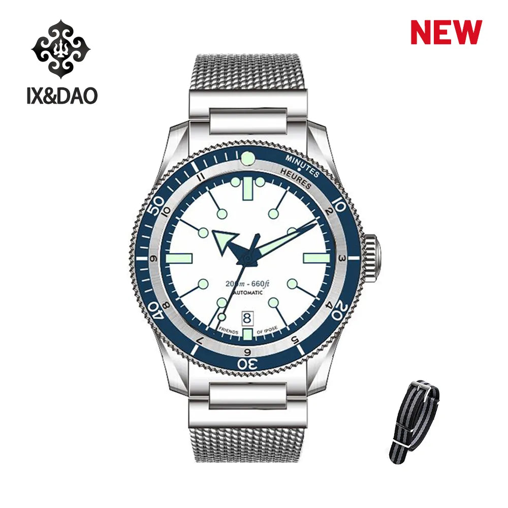 2025 New IPOSE IX&DAO Men's GMT Automatic Mechanical Watch PT5000 Stainless Steel Sapphire Classic Vintage Diver 5303 Watches C3