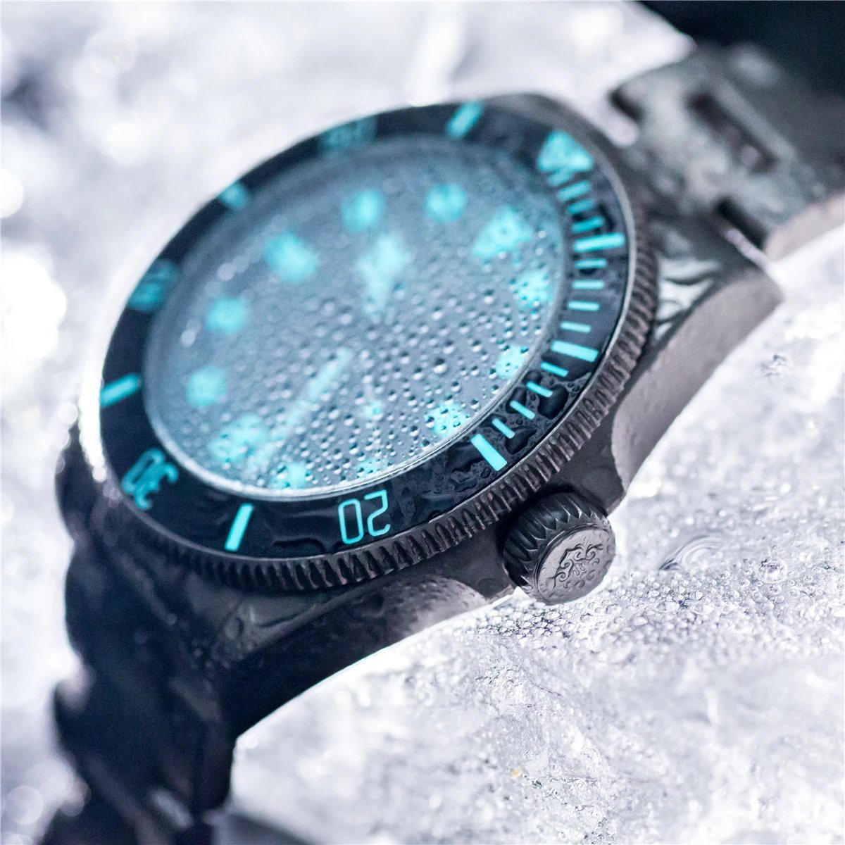 IX&DAO JD-X02T 39mm Men's Automatic Mechanical Watches Diving Vintage Titanium Watch Top Sapphire 200m Waterproof Clock BGW-9 IXDAO X02T