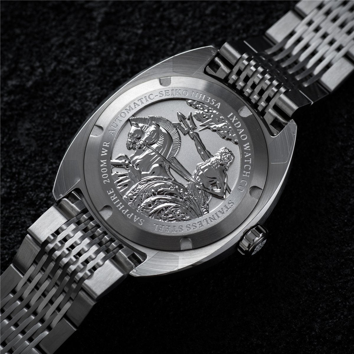 IXDAO IPOSE JD-X07S 2025 New Men's Automatic Mechanical Watch Dragon Scale Pattern Diving Watch 20Bar Stainless Steel BWG-9 reloj hombre