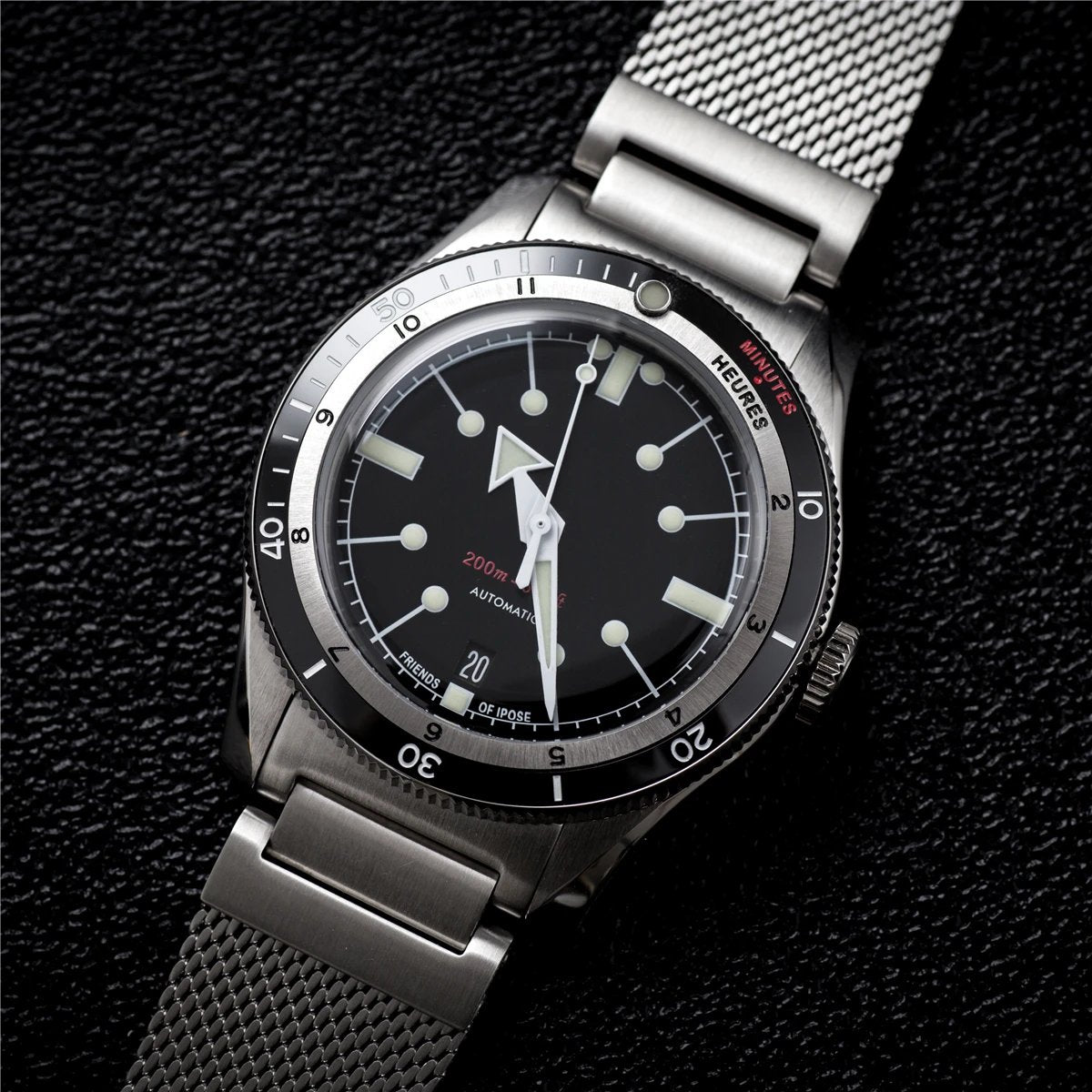 2025 New IPOSE IX&DAO Men's GMT Automatic Mechanical Watch PT5000 Stainless Steel Sapphire Classic Vintage Diver 5303 Watches C3