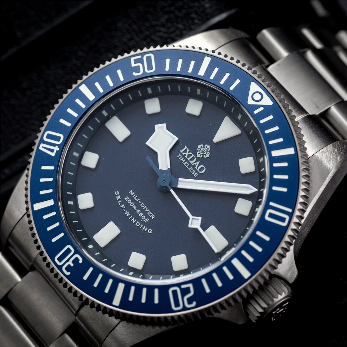 IPOSE IX&DAO New 39mm Men's Automatic Mechanical Watches Diving Vintage Titanium Watch Top Sapphire 200m Waterproof Clock BGW-9